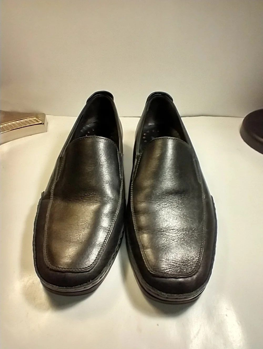Mephisto Edlef Cool Air Black Leather Casual Loafers Shoes Men's sz 8.